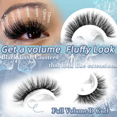Foinemyed faisceaux de cils 20mm Longues pour un regard volumineux et naturel.