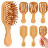 FoldTier brosse-cheveux mini en bambou, lot de 6, idéale pour le voyage.