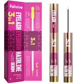 Folivive 3-in-1 serum bottle for lash, brow, and hairline growth potential.