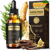Folivive hair growth serum bottle highlighting fast-absorbing, non-greasy formula.