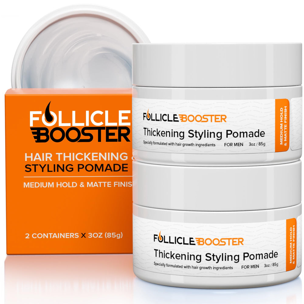 FOLLICLE BOOSTER pomade lot-2 ensemble : tenue naturelle et pratique.
