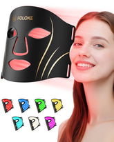 FOLOKE masque LED émet lumière rouge et NIR pour revitaliser la peau et favoriser l'éclat.