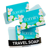 FOMIN-feuillets-savon-papier-mains, pratiques pour se laver les mains en voyage.