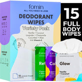Lingettes déodorantes FOMIN en emballage visible et pratique