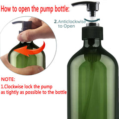 FOOCHY bouteilles vertes avec étiquettes incluses pour personnalisation.