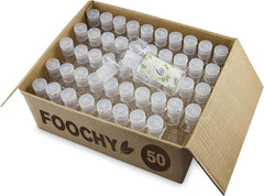 FOOCHY flacon vide 2oz clair avec capuchon clapet, idéal pour voyager sans fuite