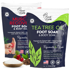 FOOT CURE: bocal huile-arbre-a-the bain-pied revitalisant et rafraichissant
