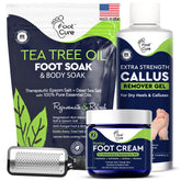 FOOT CURE kit pédicure ivoire, vue d’ensemble prête à l’usage.