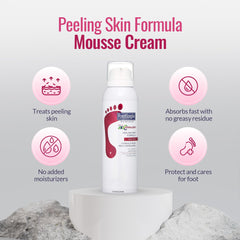 Application de la crème FOOTLOGIX sur le pied, texture légère.