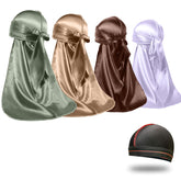 ForceWave durag satiné lisse, ensemble 4 pièces pour protéger les coiffures.