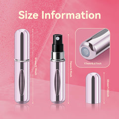 Forebile atomiseur parfum portable 5ml rose: léger et discret dans le sac.