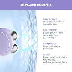 FOREO BEAR mini T-Sonic pulsations pour détendre les muscles et lisser les ridules.