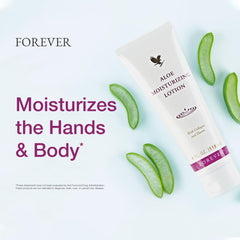 Forever Living Aloe Moisturizing Lotion – formulation nourrissante avec huile d'abricot et vitamine E.