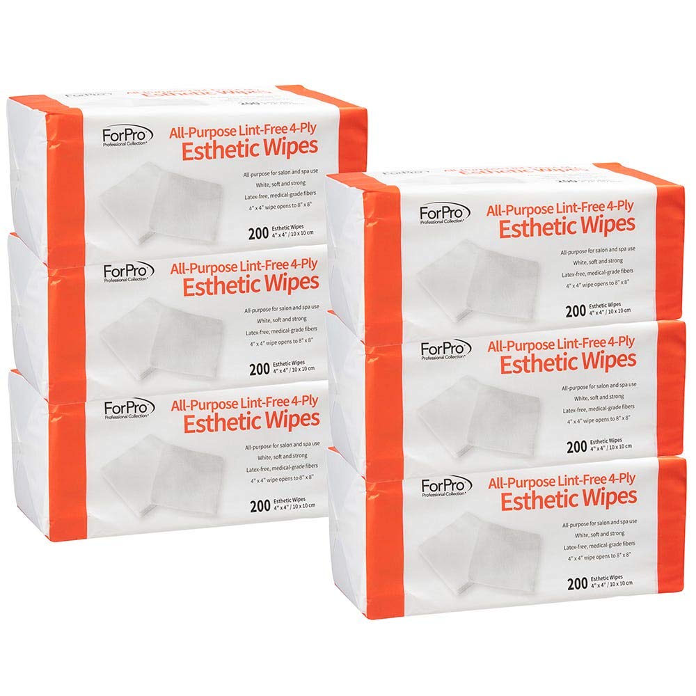 ForPro Collection lingettes visage sans peluches 4ply, douceur et efficacité pour vos soins.