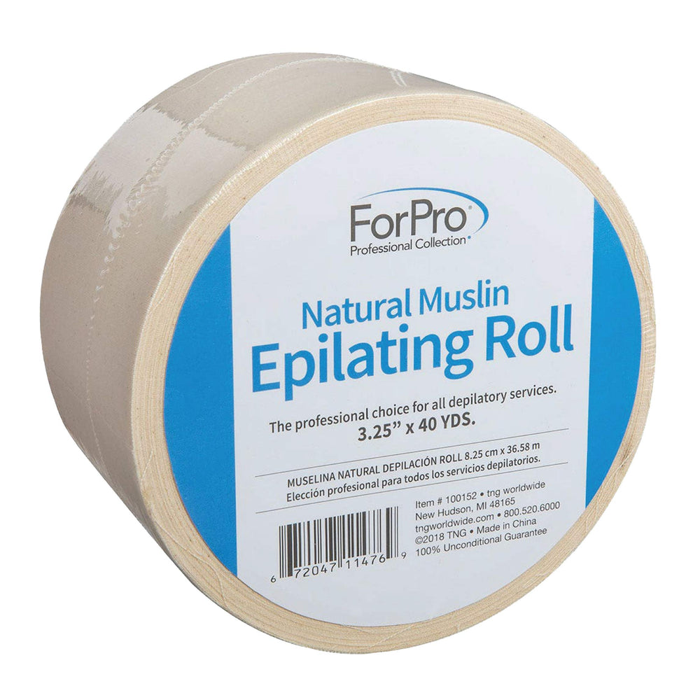 Rouleau ForPro Collection en mousseline naturelle pour épilation précise et durable.
