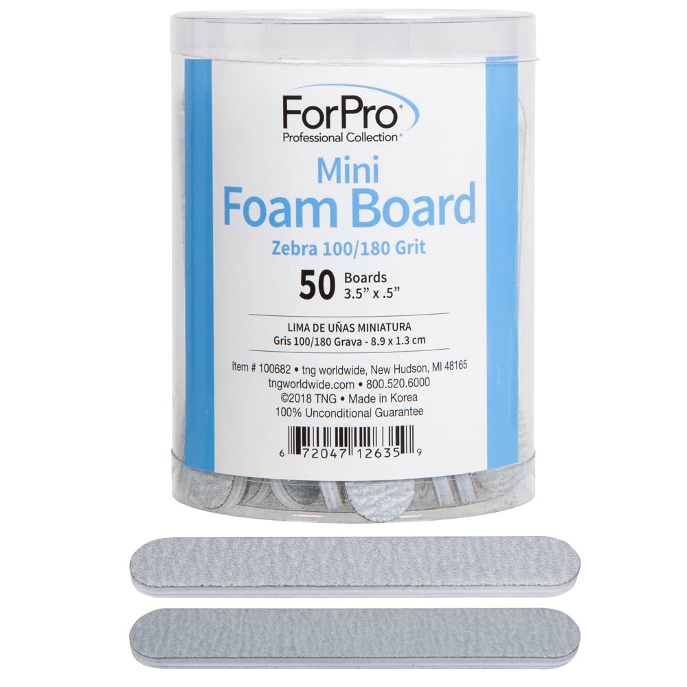 ForPro mini plaques de mousse zèbre, face double, précision lors du façonnage des ongles.