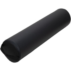 ForPro oreiller-bolster rond noir, vue d’ensemble, soutien du dos pour massage et yoga.