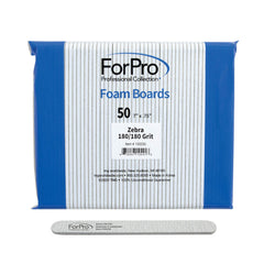 ForPro Zebra planche mousse double-face 7 po, outil précis pour limer les ongles.