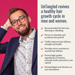 Foundation Skincare UnTangled: ingrédients clefs tels que collagene et biotine pour cheveux