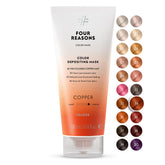 Four Reasons Color Mask Cuivre, bouteille close-up, offre une brillance nourrissante.