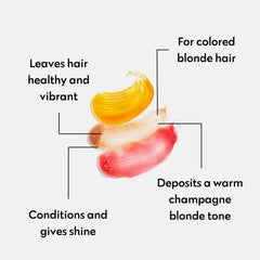 FOUR REASONS Color Mask Champagne Blonde, sans sulfates et végan pour routine douce.