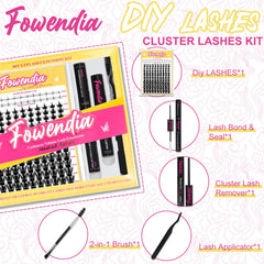Extensions grappes ensemble doux Fowendia, sensation naturelle et pose confortable.
