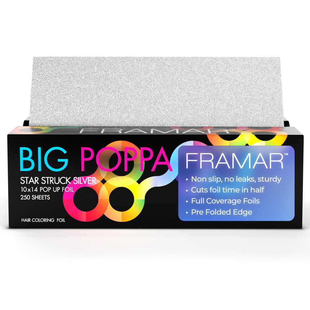 FRAMAR Big Poppa – feuilles aluminium embossées 10x14, glisse fluide et résistance à la déchirure.