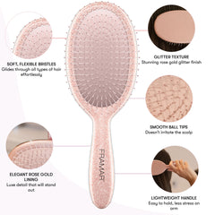 FRAMAR brosse démêlante cheveux mouillés rose réduction de casse.