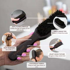 FRAMAR brosse à poils de sanglier favorise distribution naturelle des huiles capillaires.