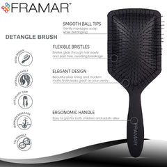 Brosse FRAMAR palette noire prise en main facile pour routine rapide.