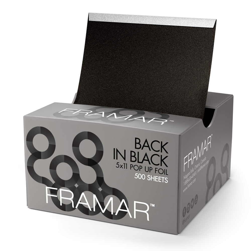 Framar Feuilles noir pop-up pour mèches, glissant facilement et précision accrue.