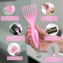 Framar nettoyeur de brosse à poignée ergonomique, nettoyage précis.