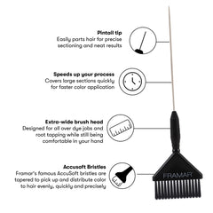 Pin Tail Framar – pointe effilée pour séparations nettes et balayage précis.
