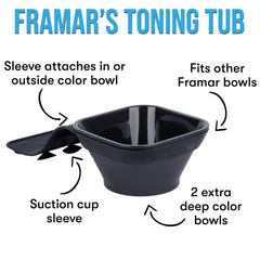 FRAMAR ventouse-attache-lavabo offre une fixation stable durant la coloration.