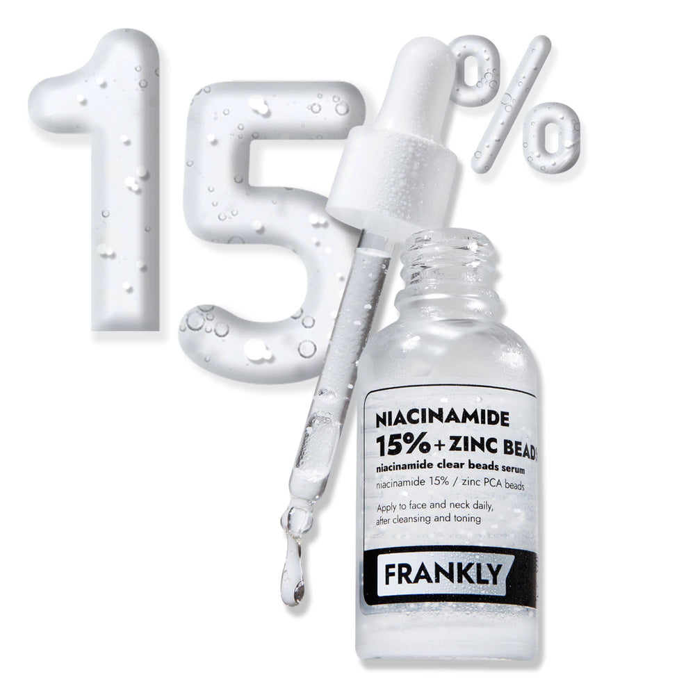 FRANKLY niacinamide 15% + zinc, sérum en flacon prêt à l’emploi pour votre routine.