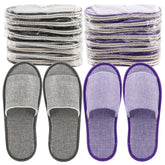 Chaussons jetables Frcctre gris coton-lin, confort et accueil.