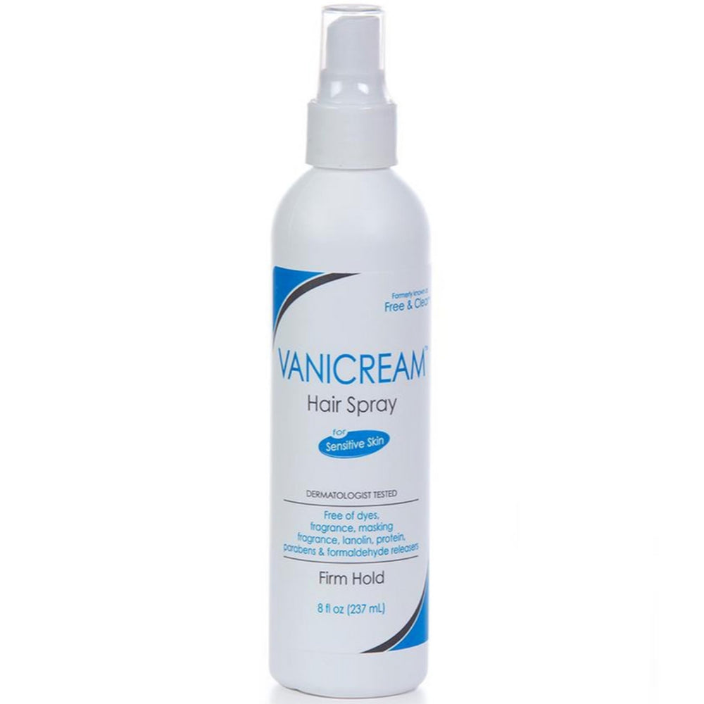 Free & Clear Hairspray: bouteille de 8 onces prête à une fixation fiable.