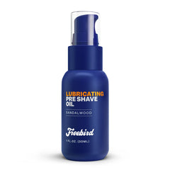 Freebird huile pré-rasage, bouteille 30 ml, hydratante pour peau sensible.