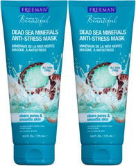 Freeman Masque Anti-Stress à l’Argile – application sur le visage pour une peau équilibrée et purifiée.