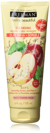 Masque Freeman argile vinaigre cidre purifiant les pores et mattifiant la peau.