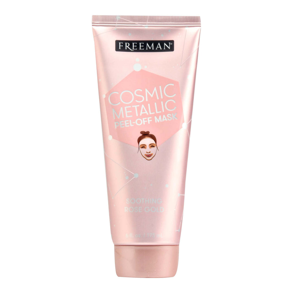 Freeman masque cosmique Or Rose appliqué sur le visage pour peau lumineuse