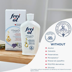 Frei Oel vitamine E pour peau lisse et réconfortante.