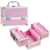 Coffret FRENESSA Mermaid Pink, vue extérieure lumineuse, idéal voyage et rangement élégant.