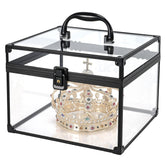 Frenessa coffret maquillage portable avec boîte transparente pour un accès rapide aux essentiels.