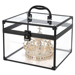 Frenessa coffret maquillage portable avec boîte transparente pour un accès rapide aux essentiels.