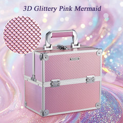 Coffret FRENESSA Mermaid Rose, grand emplacement inférieur pour palettes et outils.