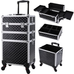 FRENESSA trousse maquillage roulante 3 en 1, pratique pour l'organisation en déplacement