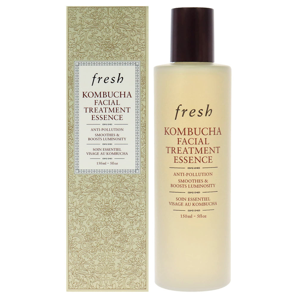 Fresh bouteille d'essence au thé noir et kombucha, protectrice et lumineuse.