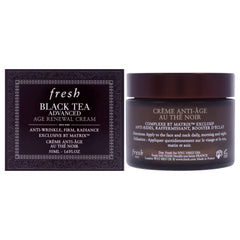 Fresh Crème Anti-âge thé noir, flacon 50 ml, hydratation durable.
