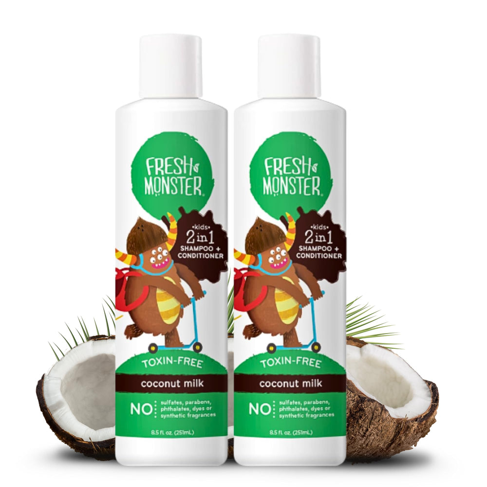 Fresh Monster – bouteille 2-en-1 pour enfants, pratique et facile à manipuler.